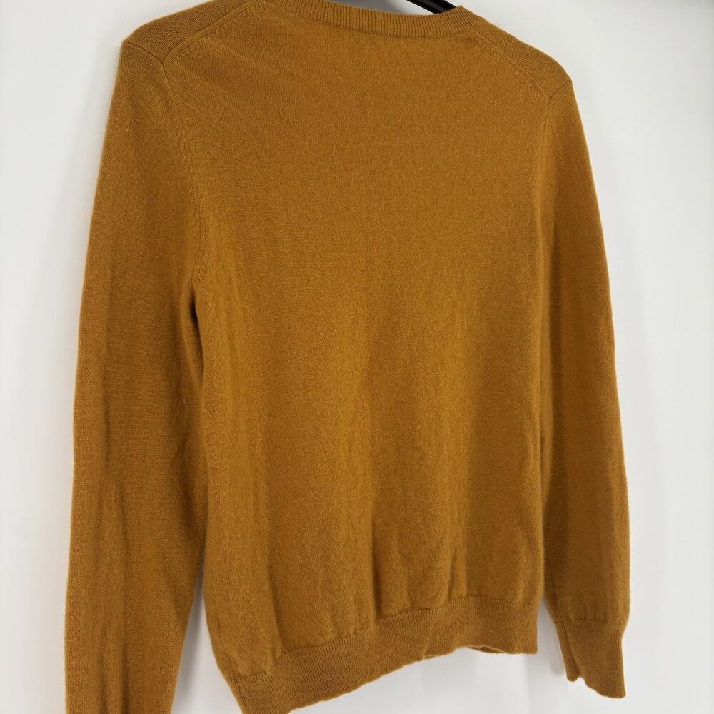 Antonio Melani 100% Cashmere Sweater Women’s Large Mustard Crewneck - Picture 8 of 9